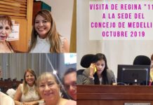 visita de Regina «11» a la sede del concejo de Medellin octubre 2019